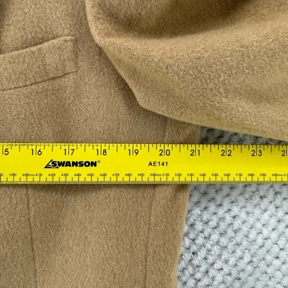 VTG Bill Blass Blazer Men 42 100% Camel Hair Khaki Coat Jackets Lined 2 Button